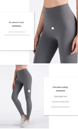 Size S Smoky Gray High-Waisted Seamless Yoga Pants for Women - Tummy Control, Butt Lifting & Back Waistband Pocket