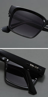 Dark Grey Trendy Oversized Lightweight Blue Light Blocking Sunglasses for Men - Anti-Fog, Photochromic, and UV Protection