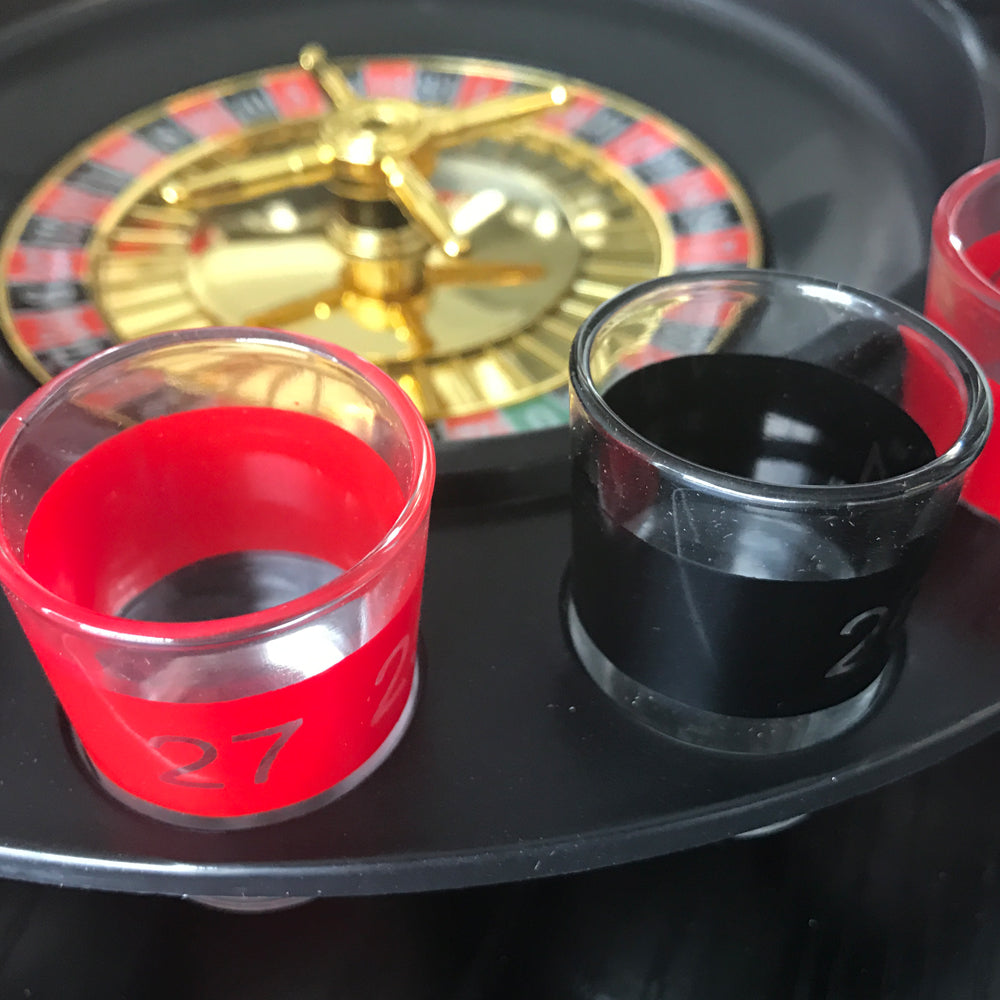 Wine Game Shot Drinking Roulette Set with Casino Spin Glass Shot Party Bar Game