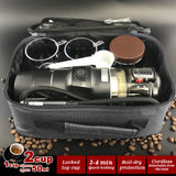 12V Portable Espresso Maker for Cars - Complete Moka Coffee Set with Cups and Accessories