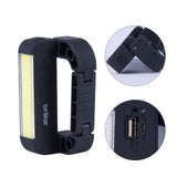 Compact Rechargeable COB LED Carabiner Light - Black/Navy