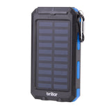 Brillar Ultra Power 3 In 1 4000mAh Solar Powerbank, Torch & Compass