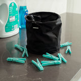 Peg Bag with Carabineer and 50 Pegs set - Side View