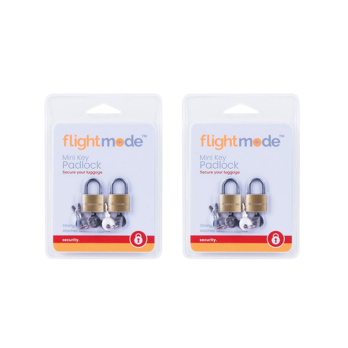 Flightmode Brass Padlock 2 Pack