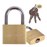 Flightmode Brass Padlock 2 Pack - Top-Down View