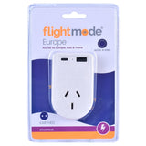 Flightmode Outbound AU/NZ to EUROPE/BALI Travel Adaptor with USB Type C & A