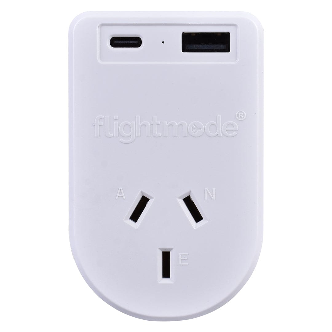 Flightmode Outbound AU/NZ to UK/HONG KONG Travel Adaptor with USB Type C & A