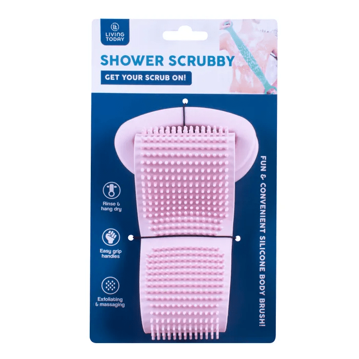 Shower Scrubby Teal / Pink - Pink