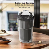 460ml Double wall insulated Coffee Cup Black