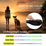 50cm Rechargeable Light-up LED Pet Collar - Front View