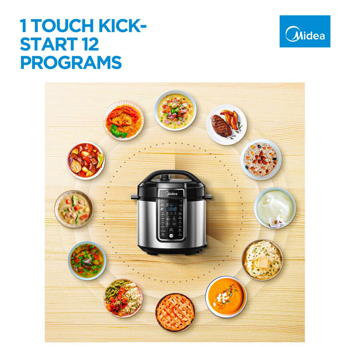 Midea 5.7L 12 Programs Pressure Cooker