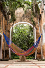 Mayan Legacy Double-Sized Hammock in Vibrant Mexicana Colors - Lightweight and Handwoven for Ultimate Comfort