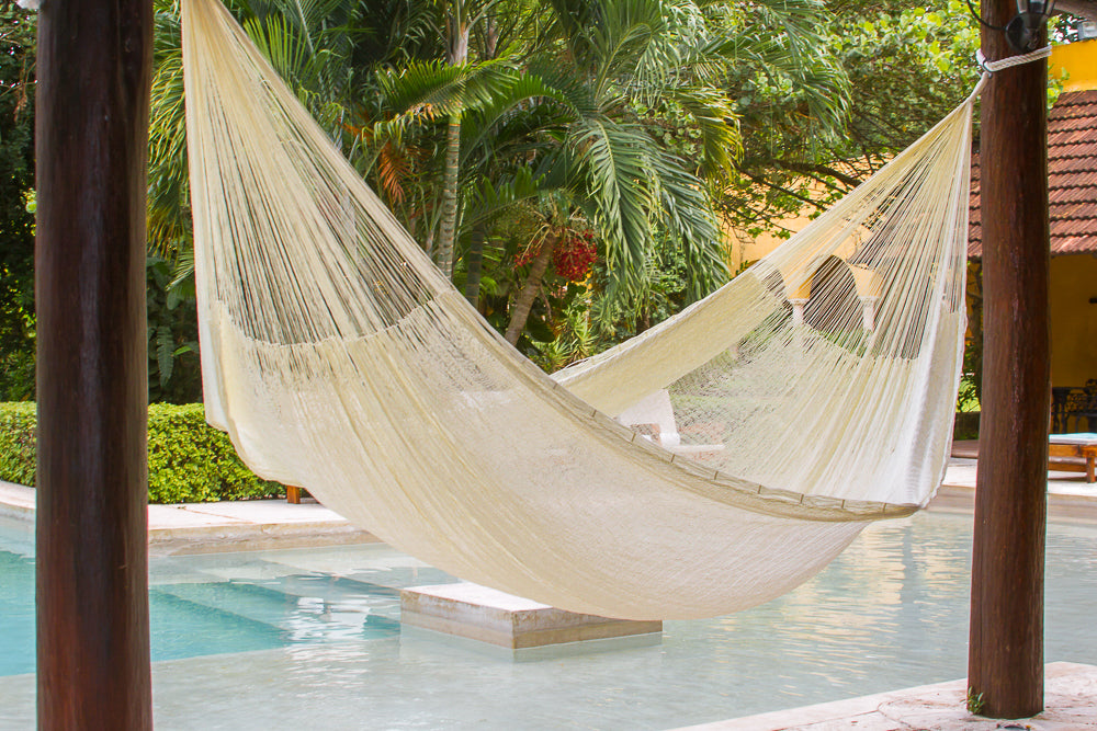 Mayan Legacy Marble Cotton Hammock for Relaxation and Power Naps