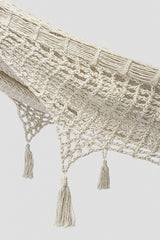 Mayan Legacy King Size Cotton Hammock with Hand-Crocheted Tassels in Marble - Perfect for Outdoor Relaxation