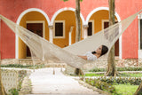 Mayan Legacy King Size Cotton Hammock with Hand-Crocheted Tassels in Marble - Perfect for Outdoor Relaxation