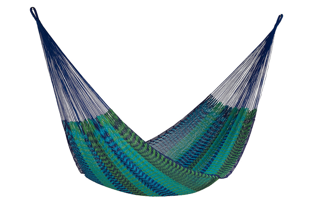 Family-Sized Mayan Legacy Cotton Hammock for Outdoor Relaxation - Caribe Style