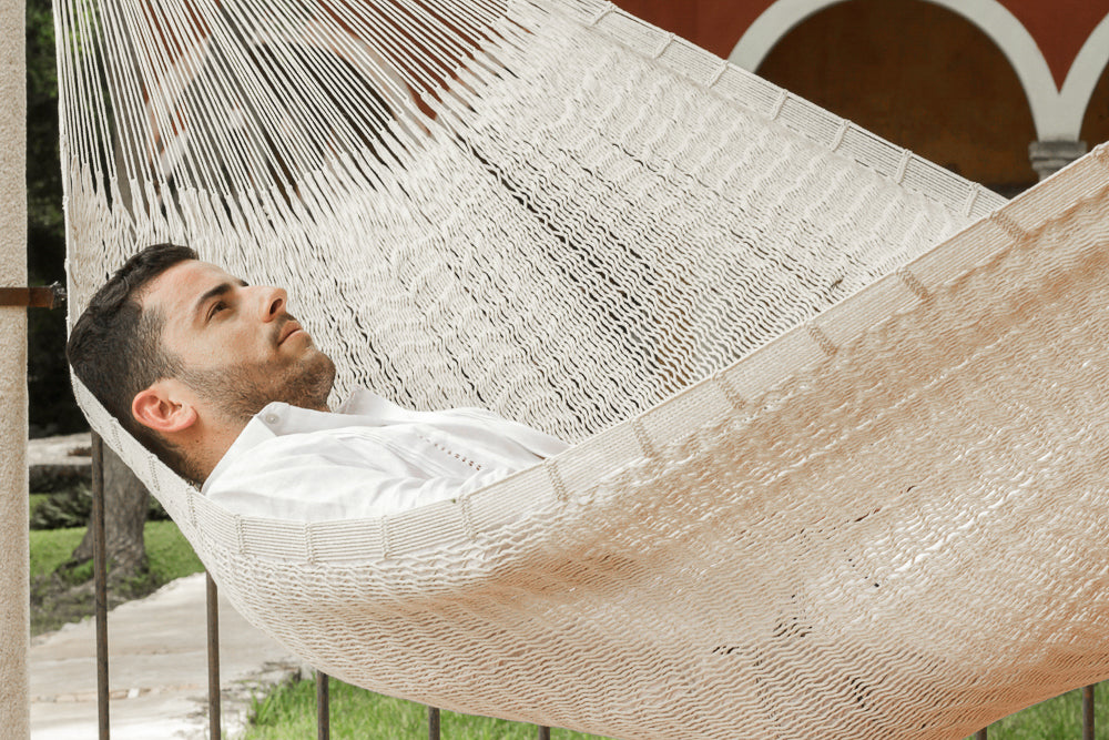 Family-Sized Marble Mayan Legacy Cotton Hammock for Outdoor Relaxation