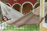 Mayan Legacy Extra Large Outdoor Cotton Mexican Hammock in Dream Sands Hue