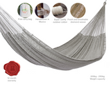 Mayan Legacy Extra Large Outdoor Cotton Mexican Hammock in Dream Sands Hue