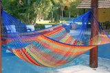 Mexican Handwoven Cotton Family Hammock - Mayan Legacy Outdoor Comfort