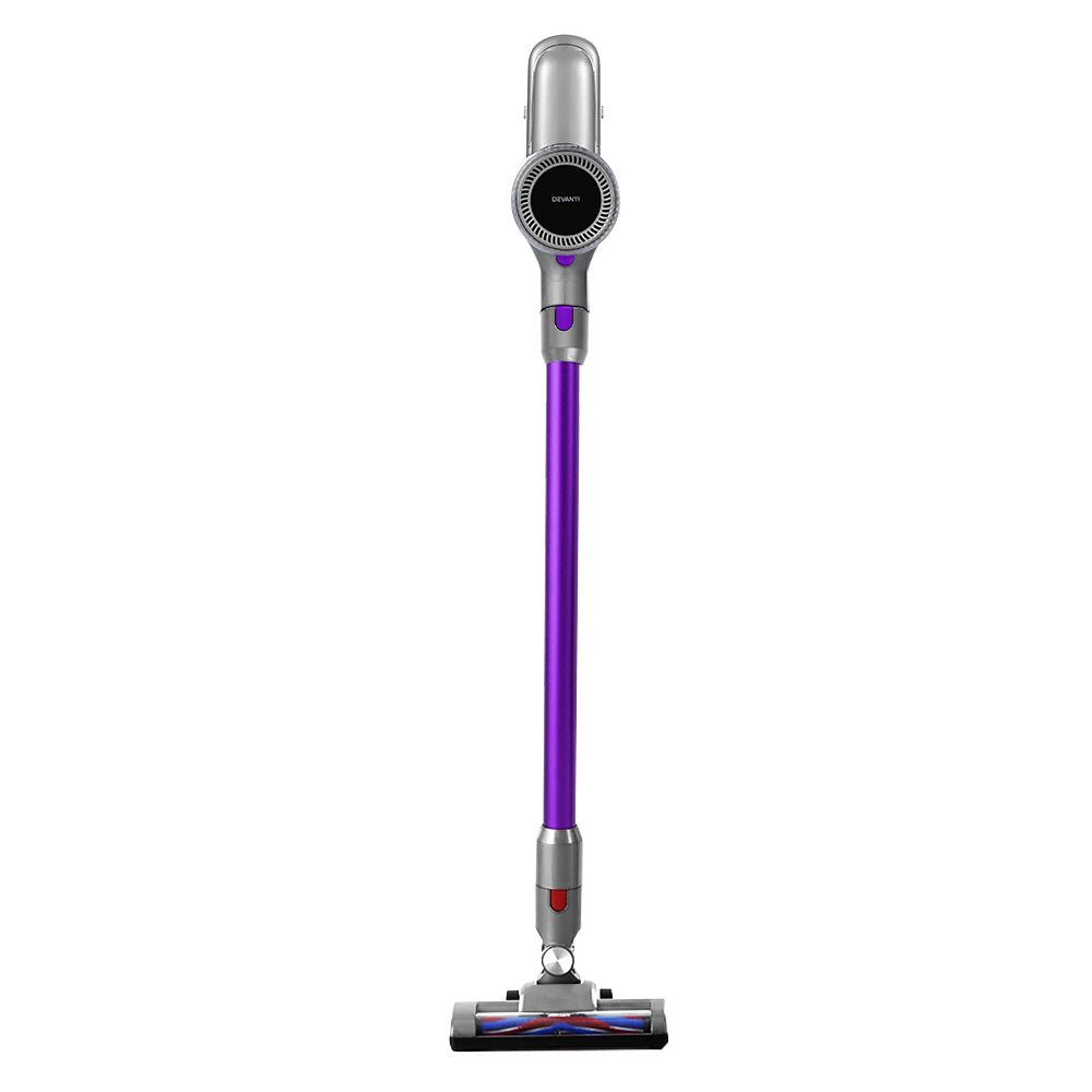 Devanti Cordless Stick Vacuum Cleaner 120W - Bagless & Lightweight in Purple