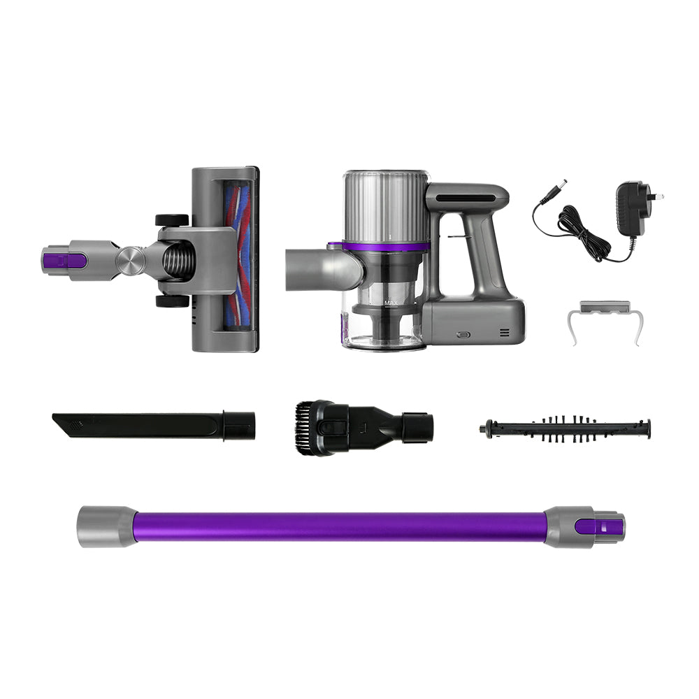 Devanti Cordless Stick Vacuum Cleaner 120W - Bagless & Lightweight in Purple