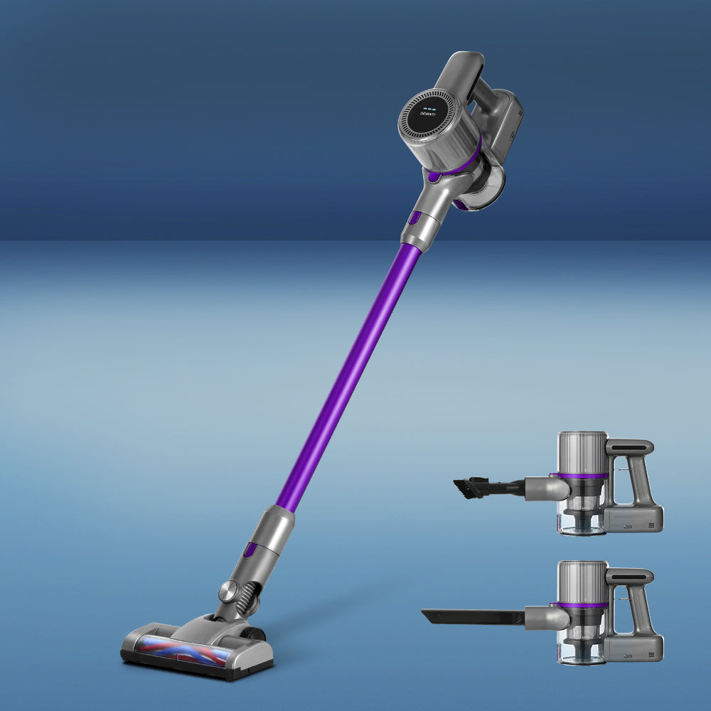 Devanti Cordless Stick Vacuum Cleaner 120W - Bagless & Lightweight in Purple