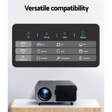 Devanti 4K HD WiFi Home Theater Projector with Built-in Speaker and Remote Control