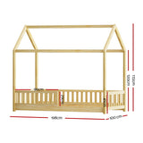 Artiss Bed Frame Wooden Kids House Frame Oak ROCK