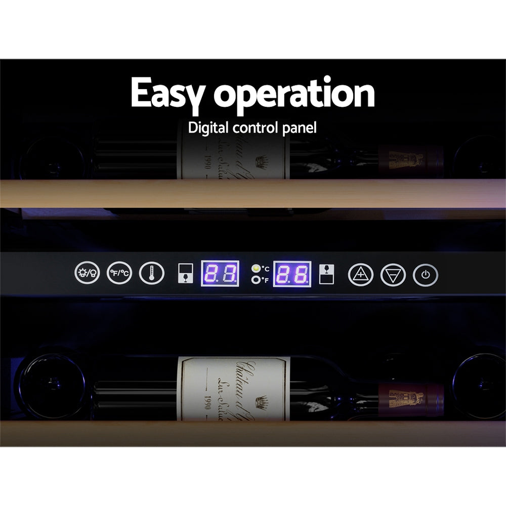 Devanti Wine Fridge Cooler Dual Zone 128 Bottles