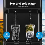 Devanti Water Cooler Dispenser 22L Bench Top Chiller Purifier Filter Hot Cold Black