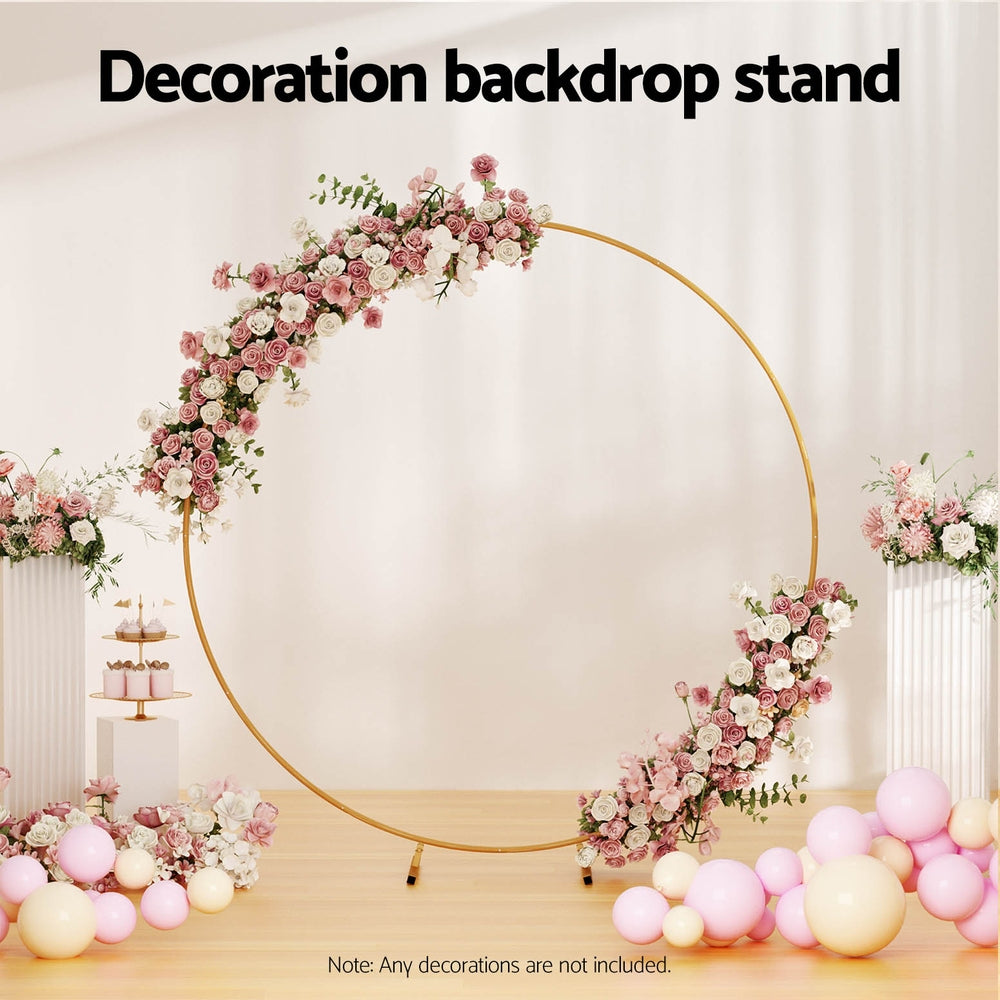 Elegant 2M Metal Backdrop Stand for Weddings, Parties, and Floral Displays