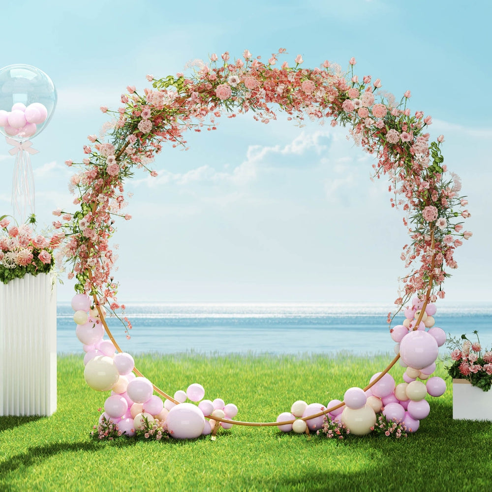 Elegant 2M Metal Backdrop Stand for Weddings, Parties, and Floral Displays