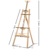 Artiss Painting Easel Pine Wood 147cm - Front View