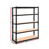 Giantz 1.8M Garage Shelving Warehouse Rack Pallet Racking Storage Shelve Black