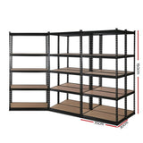 Giantz 5x1.5M Garage Shelving Warehouse Rack Pallet Racking Storage Shelve Black