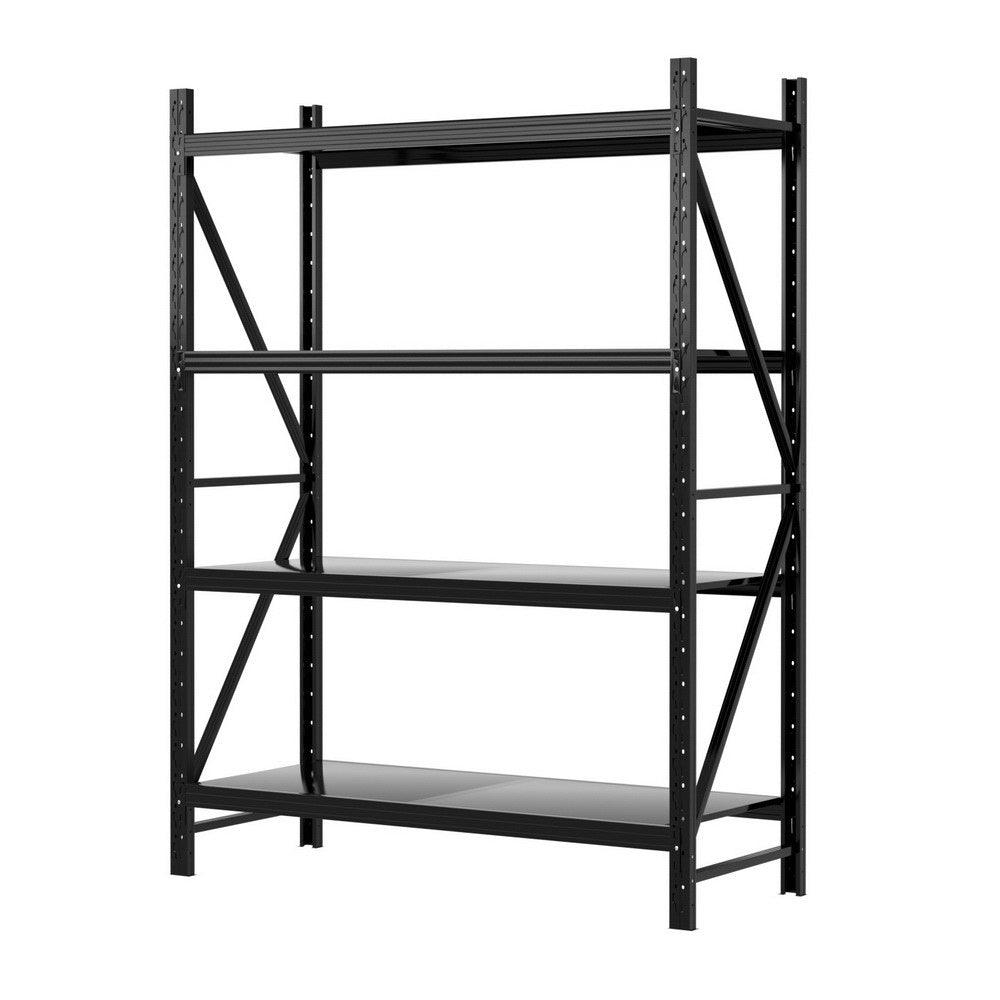 2Mx1.5M Giantz Garage Shelving Warehouse Rack Black