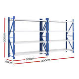 Giantz 4Mx2M Garage Shelving Warehouse Rack Blue