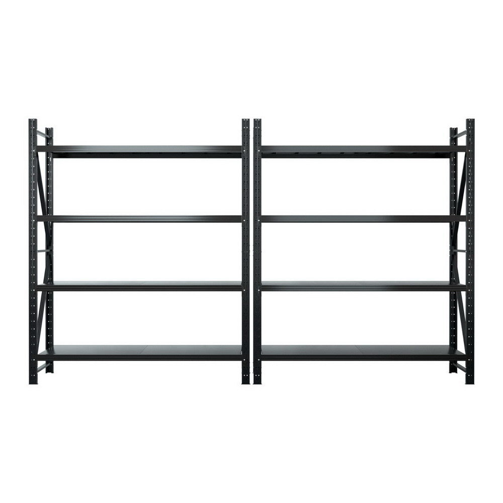 Giantz 4Mx2.4M Garage Shelving Warehouse Rack Black