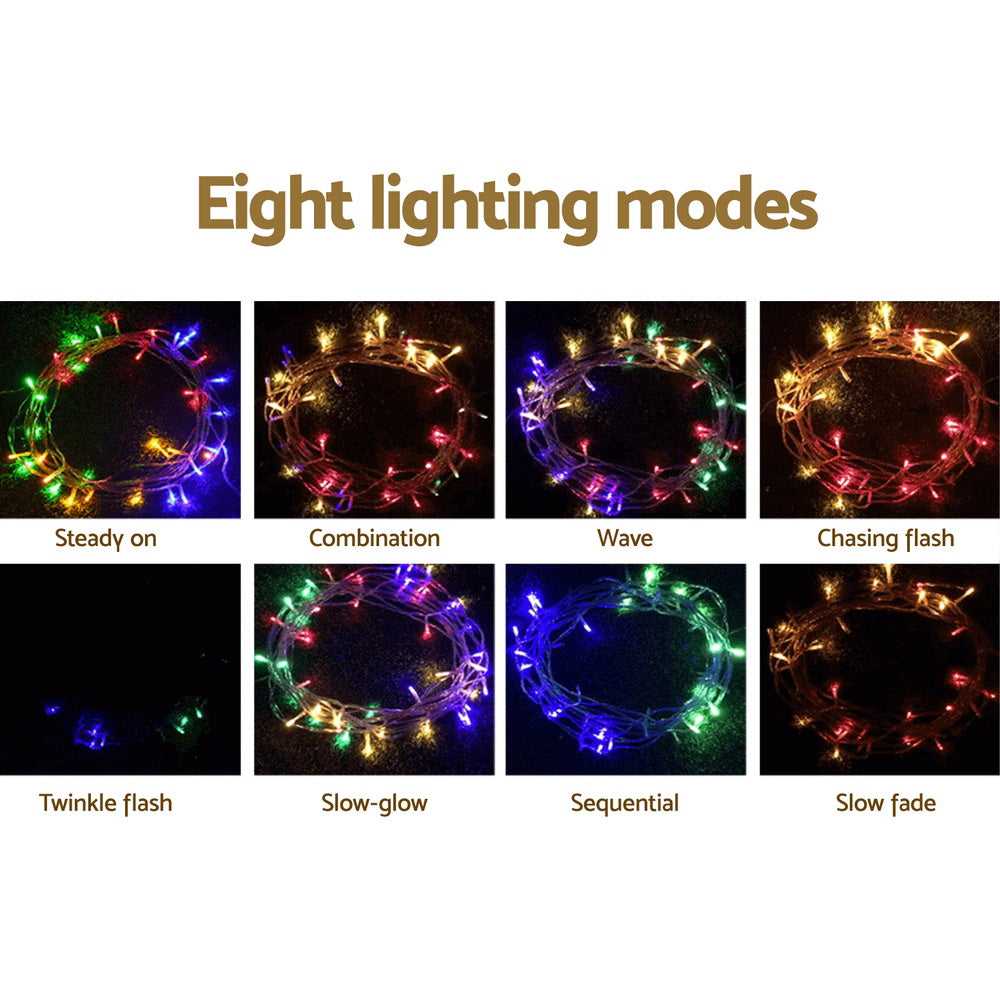 Jingle Jollys 32M Multi-Coloured Icicle LED Lights - 960 Brilliant Twinkling Bulbs