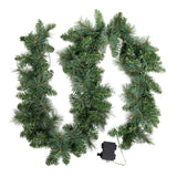 Luminous 1.8m Christmas Garland with LED Lights for Festive Decor