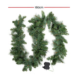 Luminous 1.8m Christmas Garland with LED Lights for Festive Decor