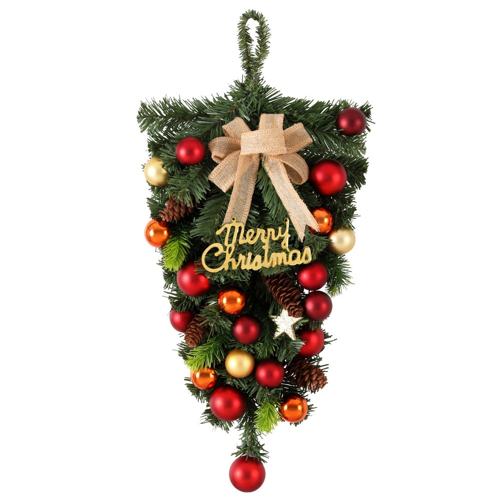 Jingle Jollys 50CM LED-Illuminated Christmas Garland with Ornaments