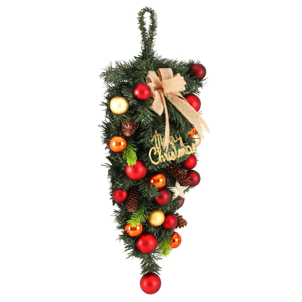 Jingle Jollys 50CM LED-Illuminated Christmas Garland with Ornaments