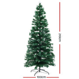 Enchanting 7FT Optic Fibre LED Christmas Tree with Multi-Color Lights and Star Topper