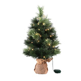 Charming 60CM Mini Christmas Tree with 8 Light Modes and Timer Function