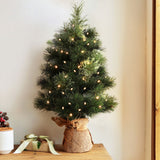 Charming 60CM Mini Christmas Tree with 8 Light Modes and Timer Function