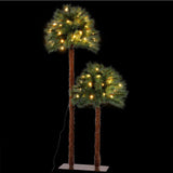 Jingle Jollys 2-in-1 LED Christmas Palm Tree Decoration Set - 1.5m & 1m