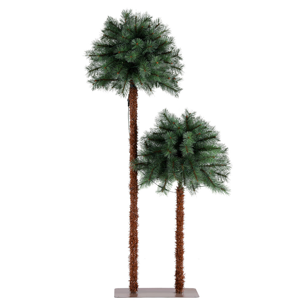 Jingle Jollys 2-in-1 LED Christmas Palm Tree Decoration Set - 1.5m & 1m