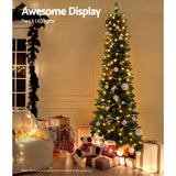 Pre-Lit 1.8m Jingle Jollys Christmas Tree with 200 LED Lights for Festive Decor